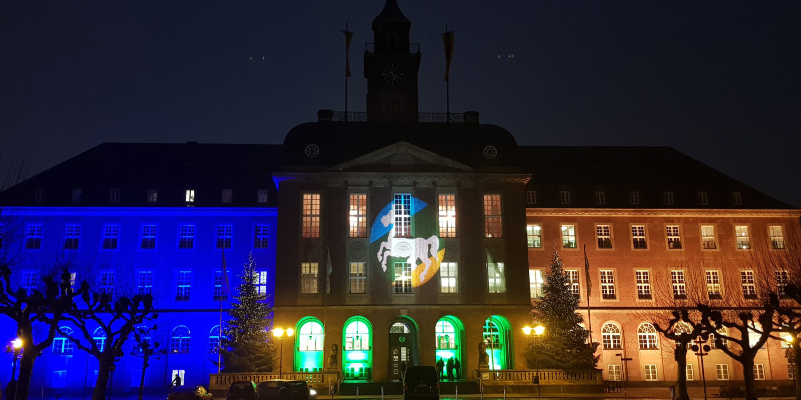 Rathaus Herne indirekt beleuchtet